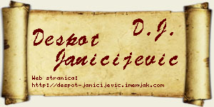 Despot Janičijević vizit kartica